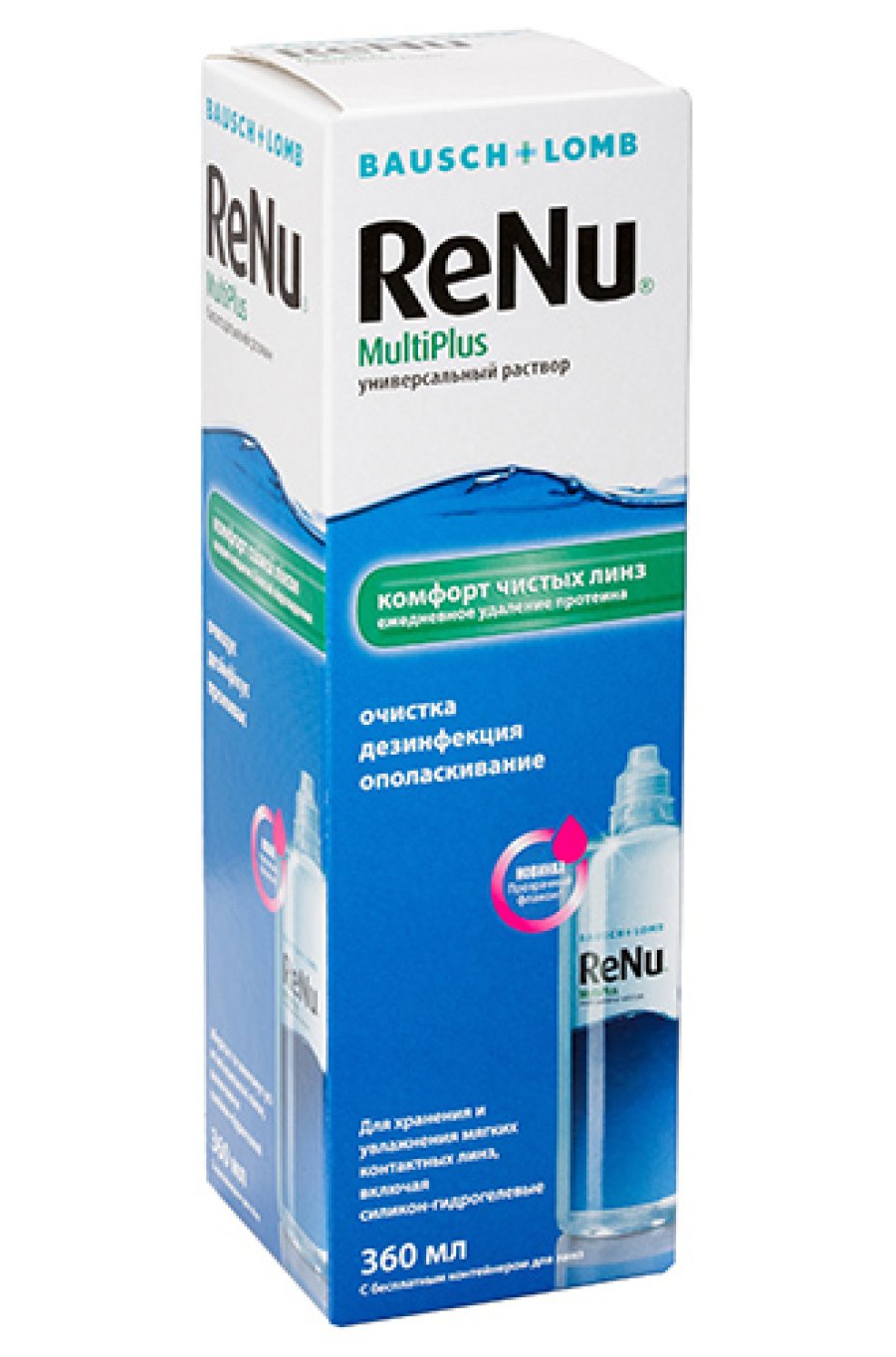 Растворы для очистки линз Розчин для очищення лінз ReNu MultiPlus Фото №1 - linza.ua